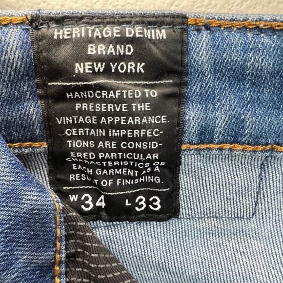 Cult of Individuality Men's Rocker Slim Fit Jeans Blue Paint Splatter Punk 34x33 - Picture 8 of 16